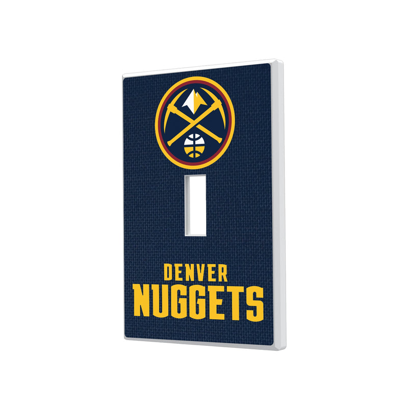 Denver Nuggets Solid Hidden-Screw Light Switch Plate