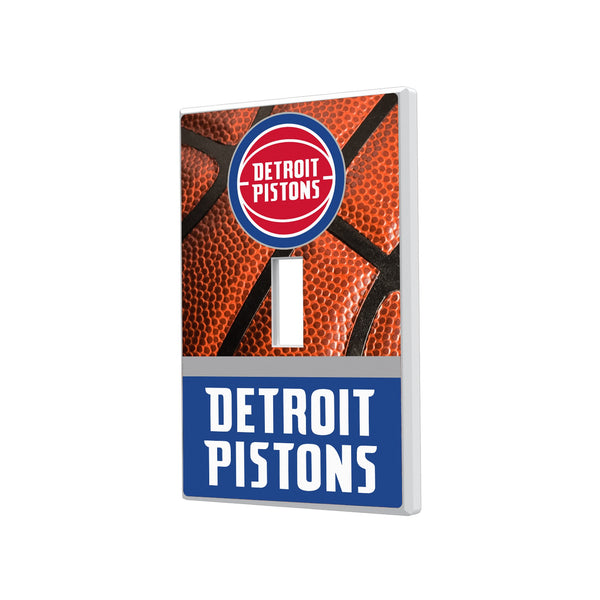Detroit Pistons Basketball Hidden-Screw Light Switch Plate
