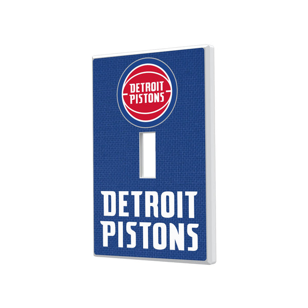 Detroit Pistons Solid Hidden-Screw Light Switch Plate