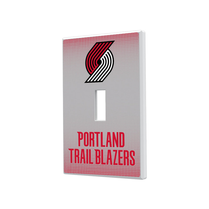 Portland Trail Blazers Linen Hidden-Screw Light Switch Plate