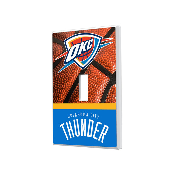 Oklahoma City Thunder Basketball Hidden-Screw Light Switch Plate