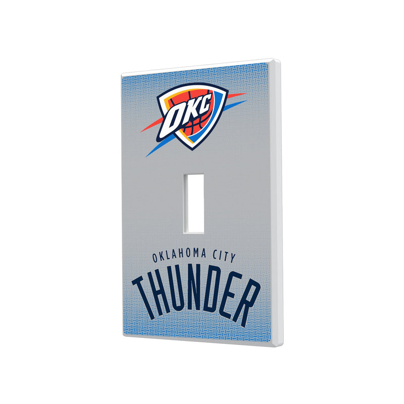 Oklahoma City Thunder Linen Hidden-Screw Light Switch Plate