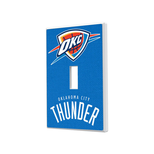 Oklahoma City Thunder Solid Hidden-Screw Light Switch Plate