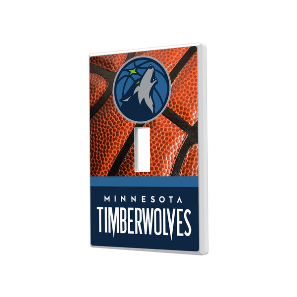 Minnesota Timberwolves Basketball Hidden-Screw Light Switch Plate