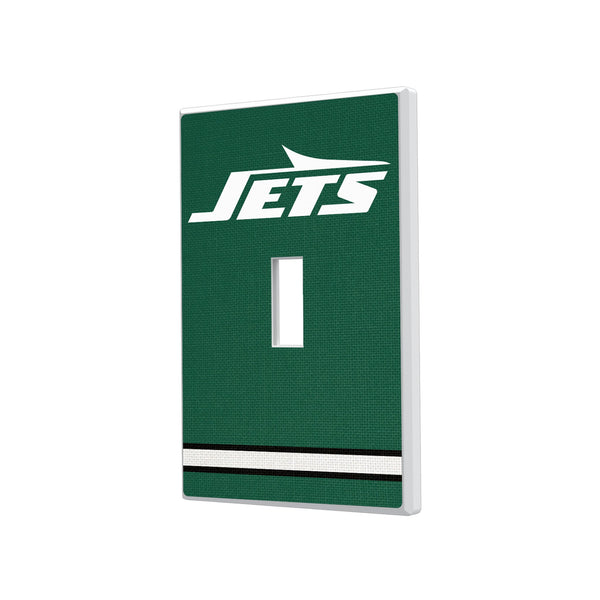 New York Jets Stripe Hidden-Screw Light Switch Plate