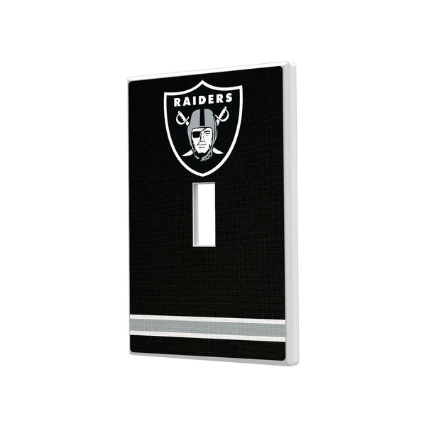 Las Vegas Raiders Stripe Hidden-Screw Light Switch Plate
