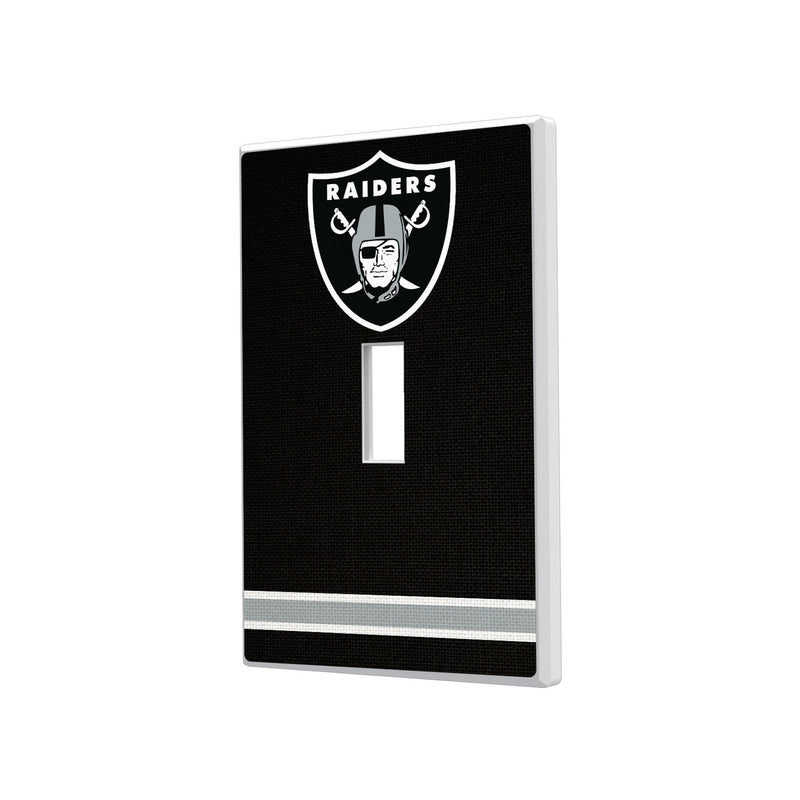 Las Vegas Raiders Stripe Hidden-Screw Light Switch Plate