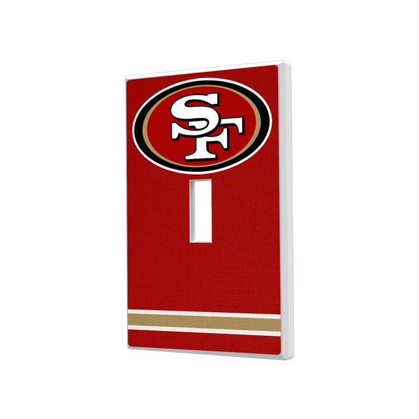San Francisco 49ers Stripe Hidden-Screw Light Switch Plate