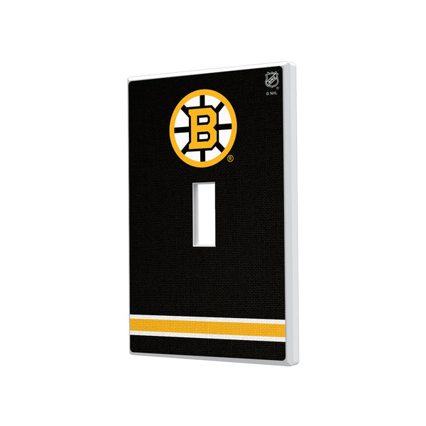 Boston Bruins Stripe Hidden-Screw Light Switch Plate