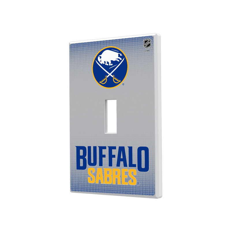 Buffalo Sabres Linen Hidden-Screw Light Switch Plate