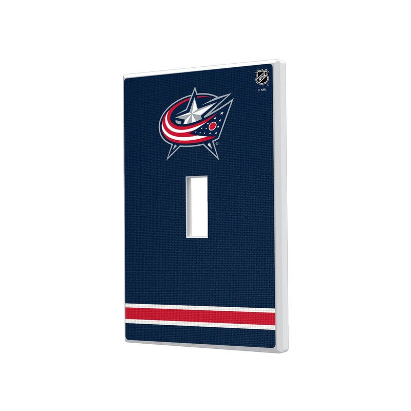 Columbus Blue Jackets Stripe Hidden-Screw Light Switch Plate