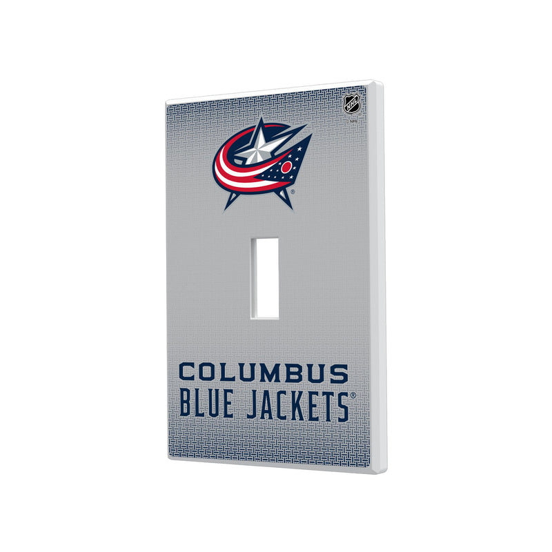 Columbus Blue Jackets Linen Hidden-Screw Light Switch Plate