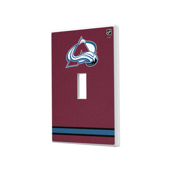 Colorado Avalanche Stripe Hidden-Screw Light Switch Plate