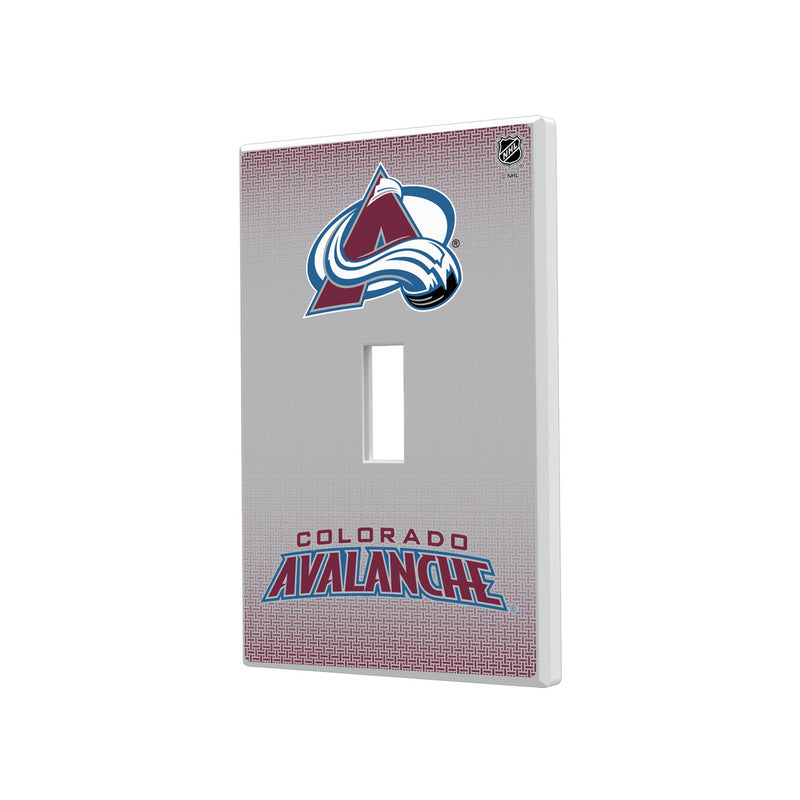 Colorado Avalanche Linen Hidden-Screw Light Switch Plate