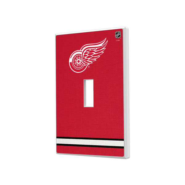 Detroit Red Wings Stripe Hidden-Screw Light Switch Plate