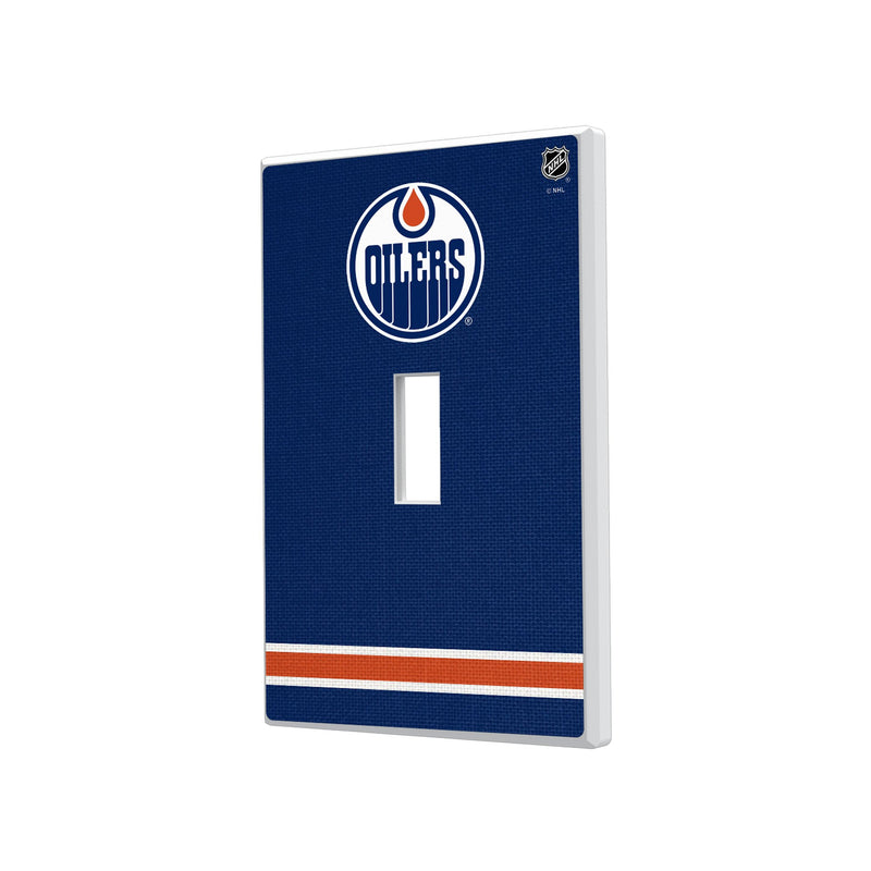 Edmonton Oilers Stripe Hidden-Screw Light Switch Plate