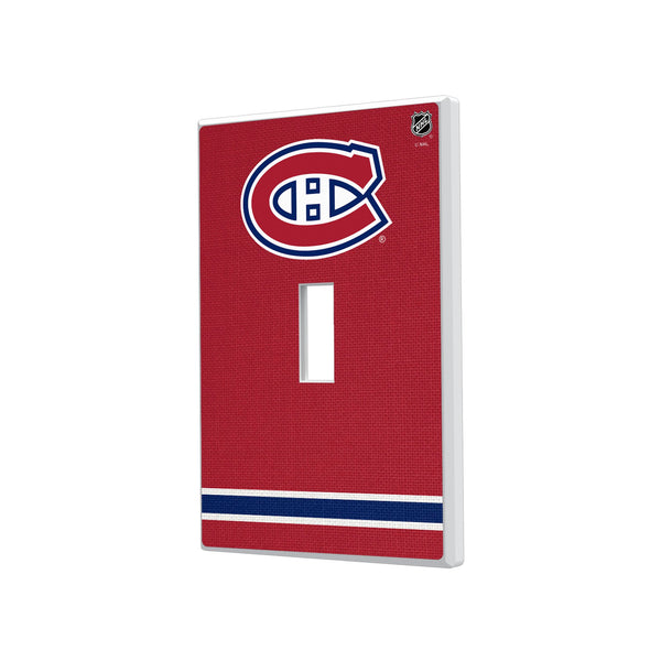 Montreal Canadiens Stripe Hidden-Screw Light Switch Plate