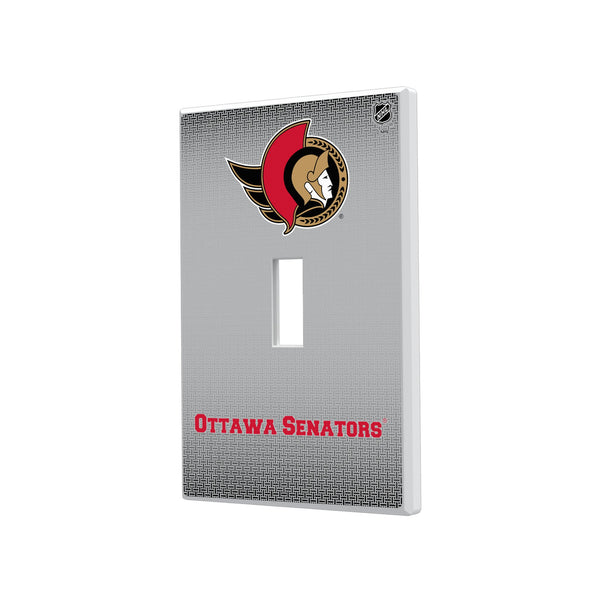 Ottawa Senators Linen Hidden-Screw Light Switch Plate