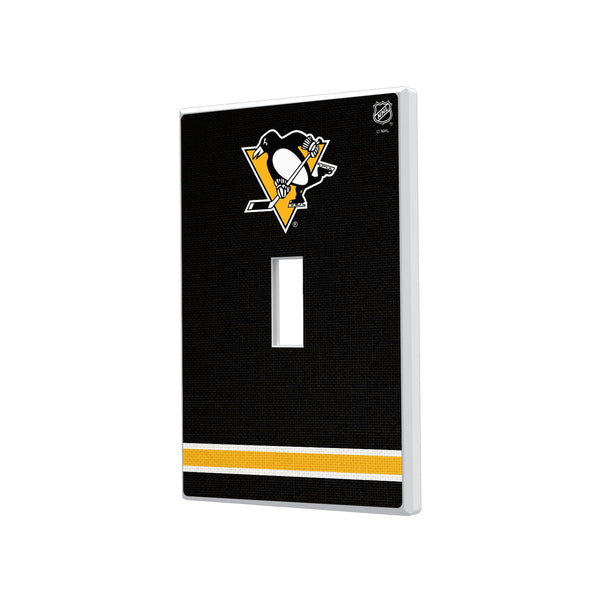 Pittsburgh Penguins Stripe Hidden-Screw Light Switch Plate