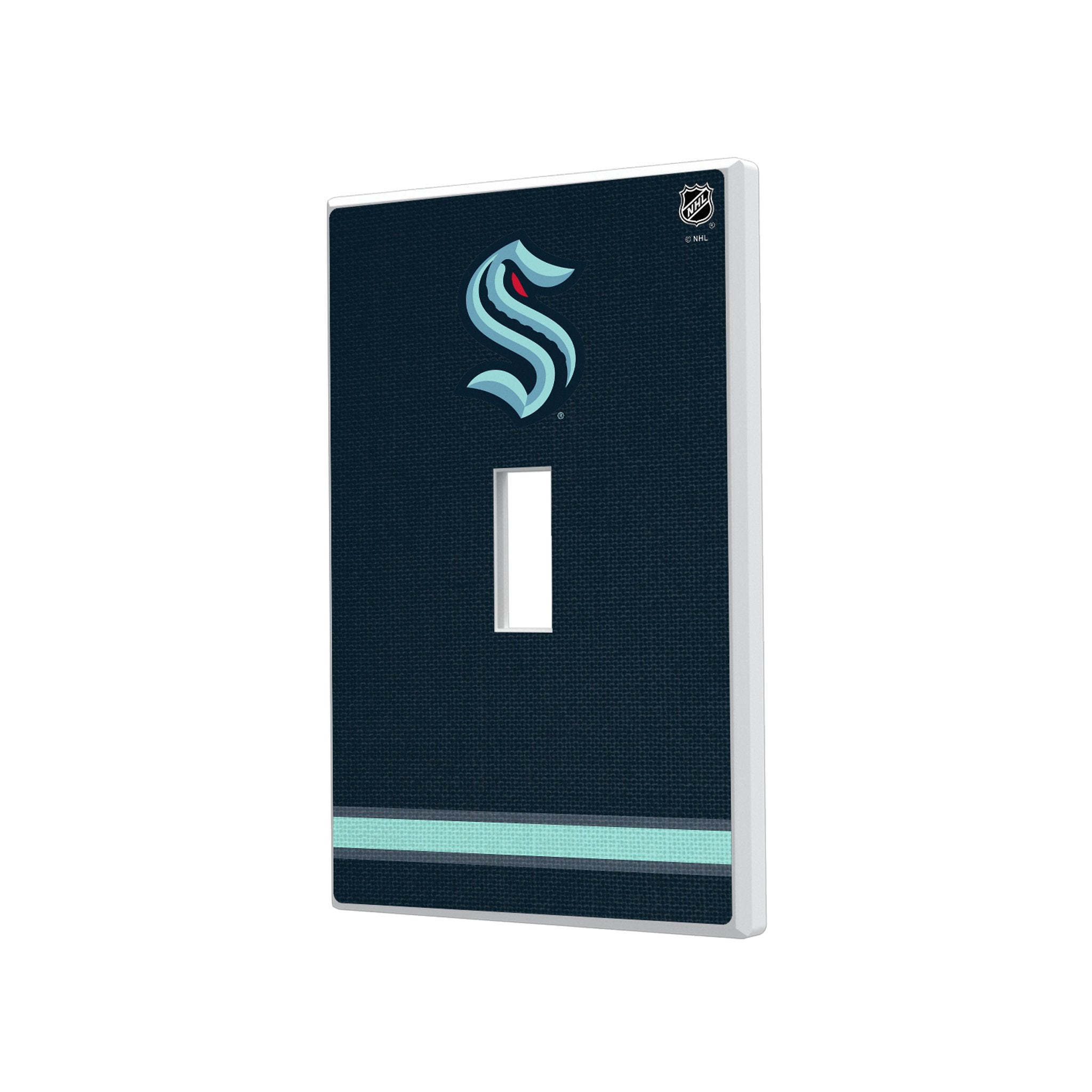 Seattle Kraken Stripe Hidden-Screw Light Switch Plate