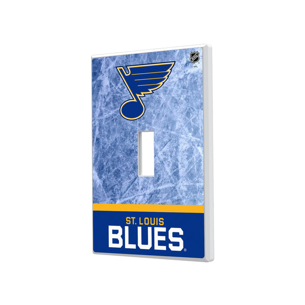 St. Louis Blues Ice Wordmark Hidden-Screw Light Switch Plate