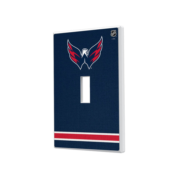 Washington Capitals Stripe Hidden-Screw Light Switch Plate