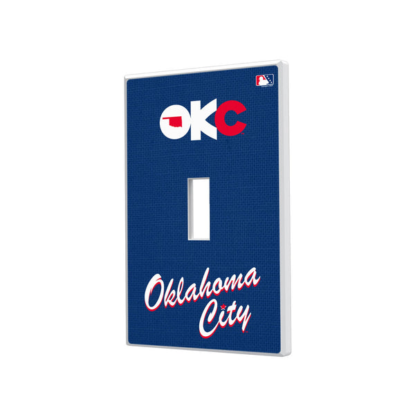 Oklahoma City Baseball Club Solid Hidden-Screw Light Switch Plate