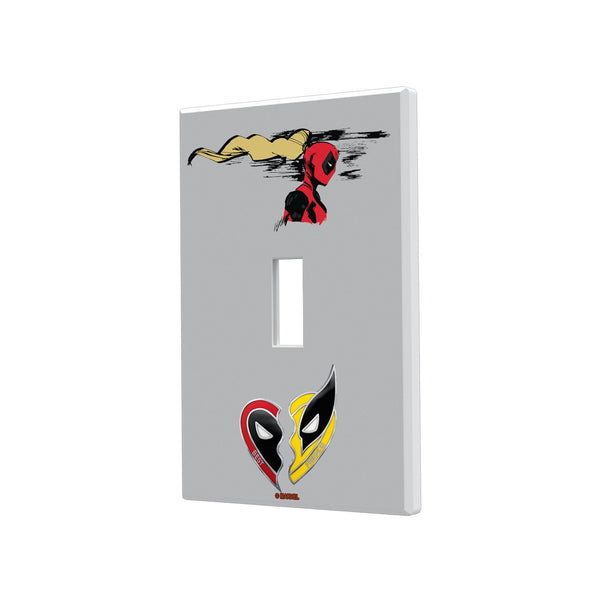 Marvel Ladypool Badge Hidden-Screw Light Switch Plate