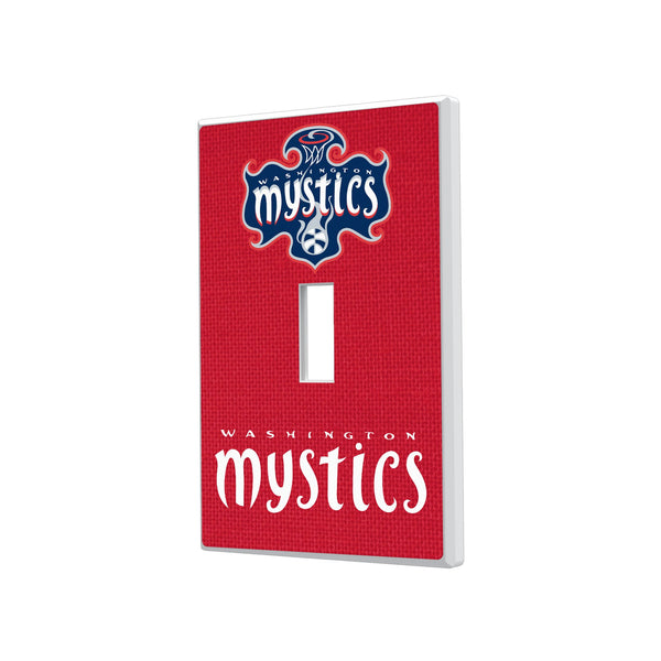Washington Mystics Solid Hidden-Screw Light Switch Plate