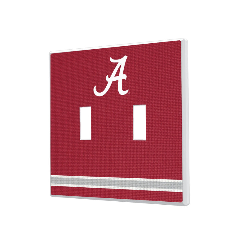 University of Alabama Crimson Tide Script A Stripe Hidden-Screw Light Switch Plate