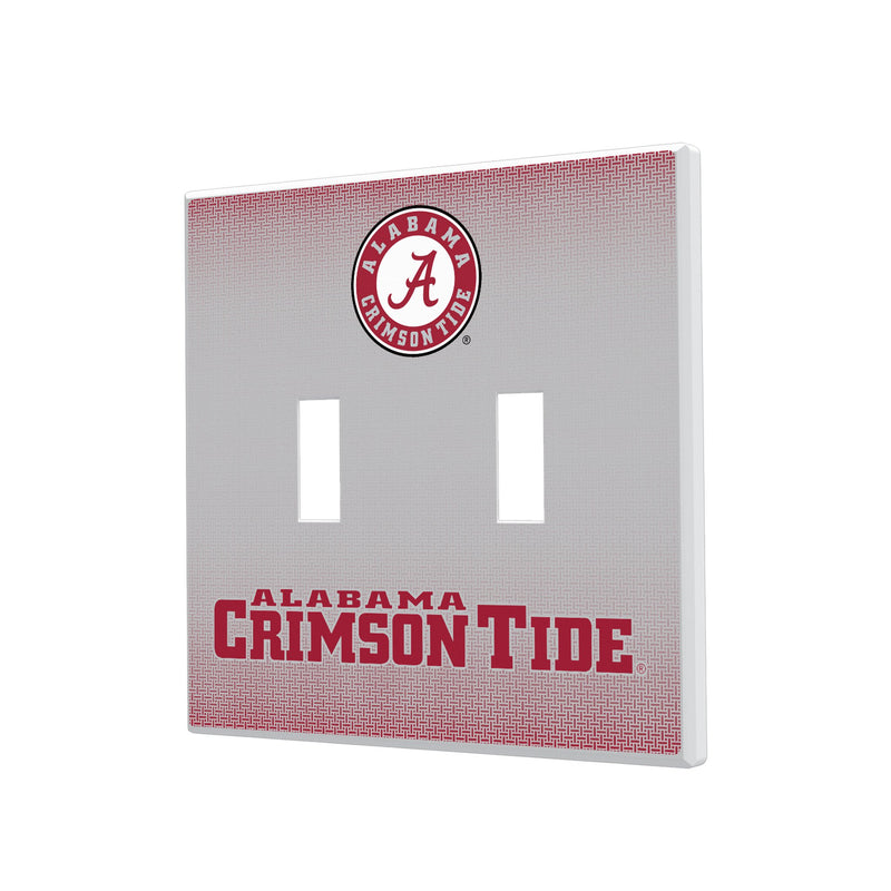 University of Alabama Crimson Tide Linen Hidden-Screw Light Switch Plate