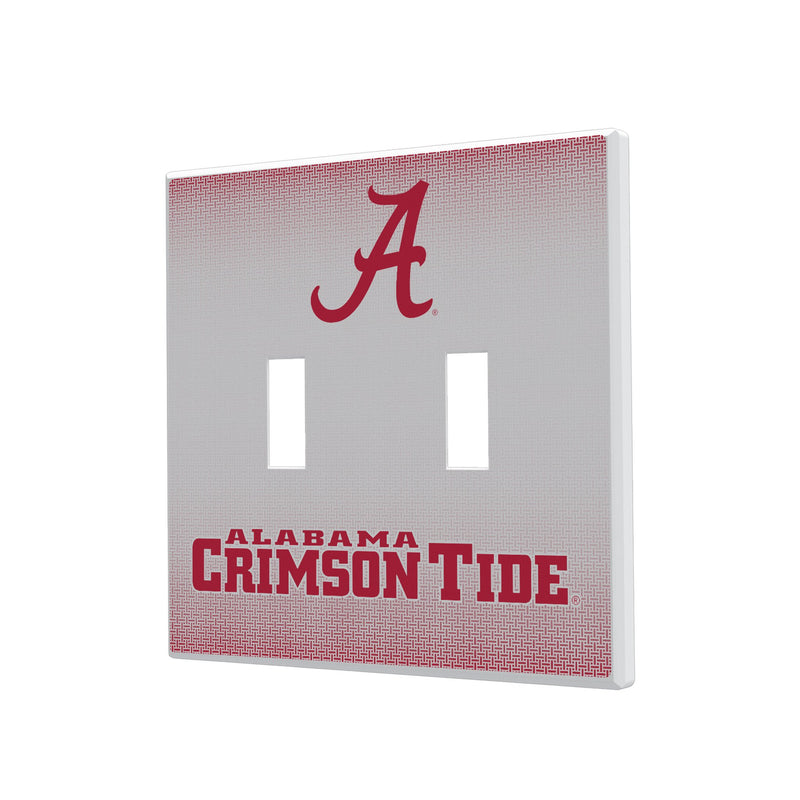 University of Alabama Crimson Tide Script A Linen Hidden-Screw Light Switch Plate