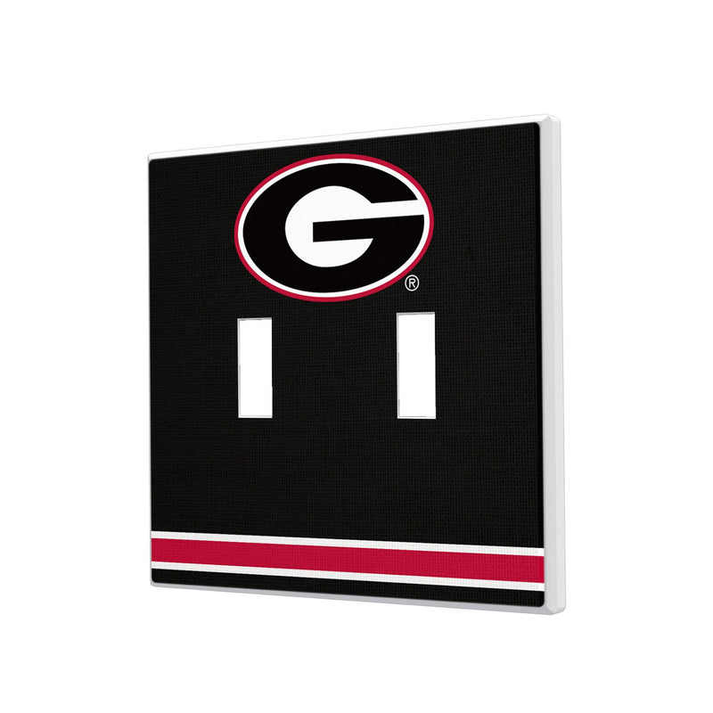 University of Georgia Bulldogs Stripe Hidden-Screw Light Switch Plate