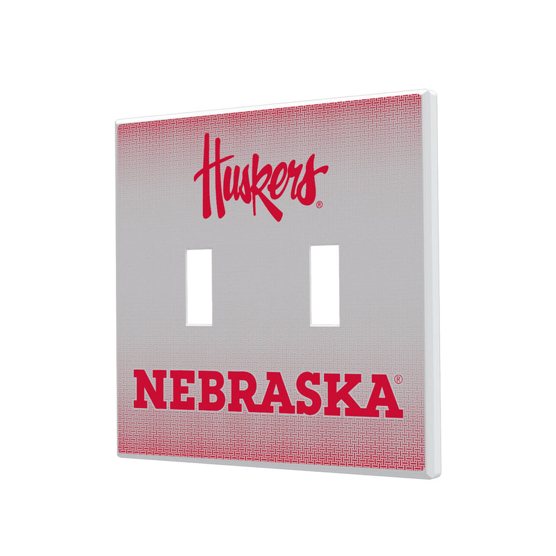 University of Nebraska Huskers Linen Hidden-Screw Light Switch Plate
