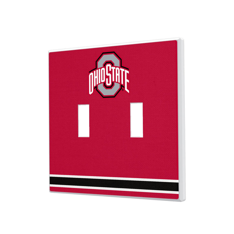 Ohio State University Buckeyes Stripe Hidden-Screw Light Switch Plate