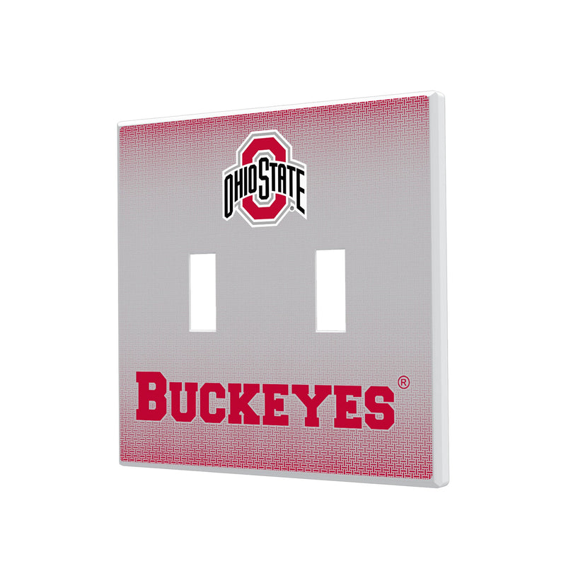 Ohio State Buckeyes Linen Hidden-Screw Light Switch Plate