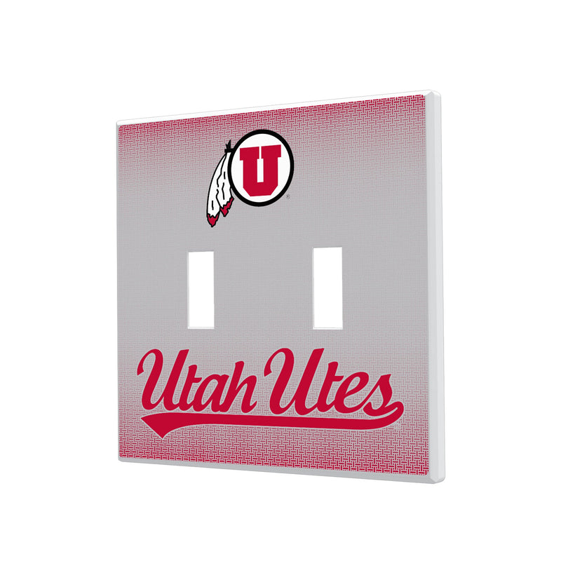 Utah Utes Linen Hidden-Screw Light Switch Plate