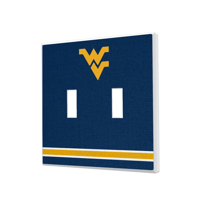 West Virginia University Mountaineers Stripe Hidden-Screw Light Switch Plate
