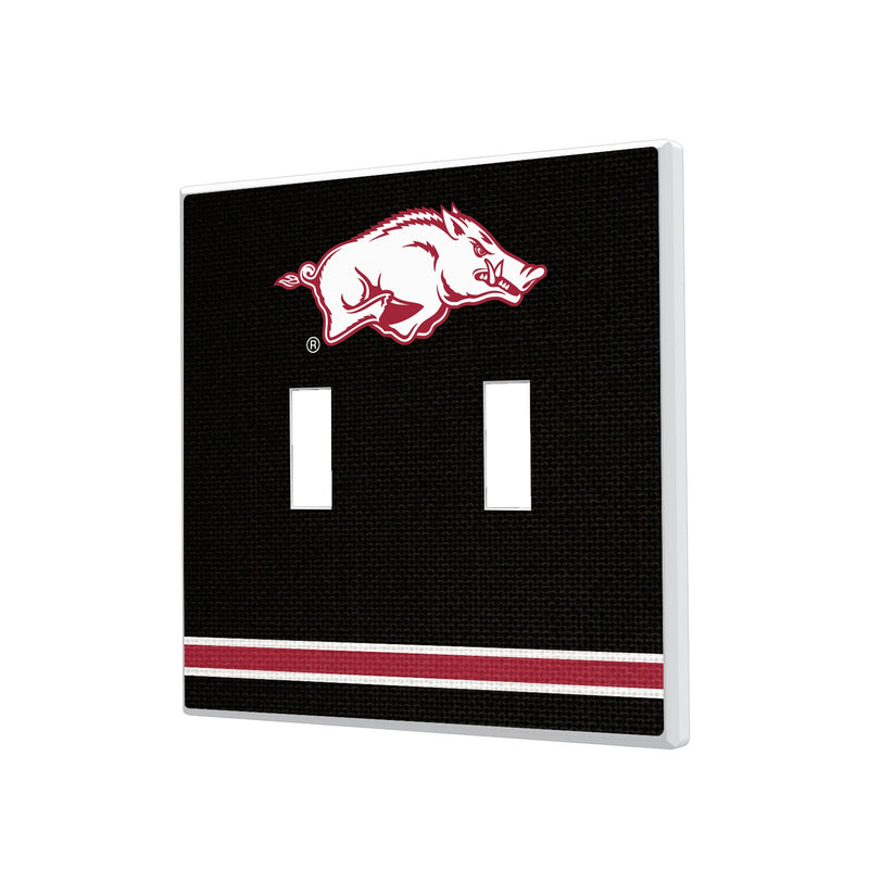 University of Arkansas Fayetteville Razorbacks Stripe Hidden-Screw Light Switch Plate