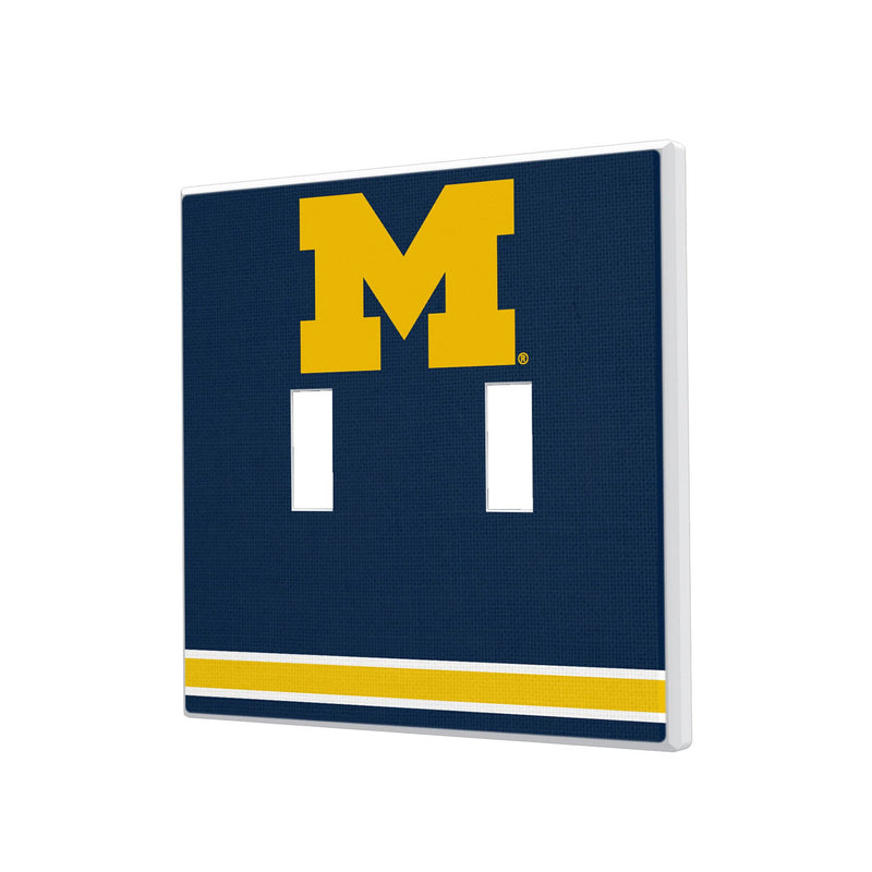 University of Michigan Wolverines Stripe Hidden-Screw Light Switch Plate