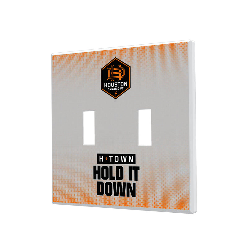 Houston Dynamo  Linen Hidden-Screw Light Switch Plate