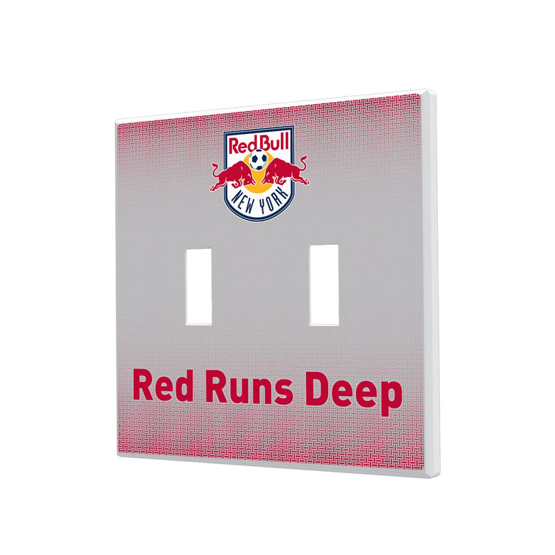 New York Red Bulls  Linen Hidden-Screw Light Switch Plate