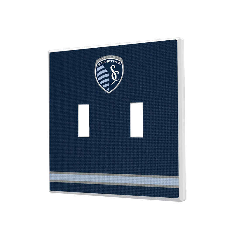 Sporting Kansas City Stripe Hidden-Screw Light Switch Plate
