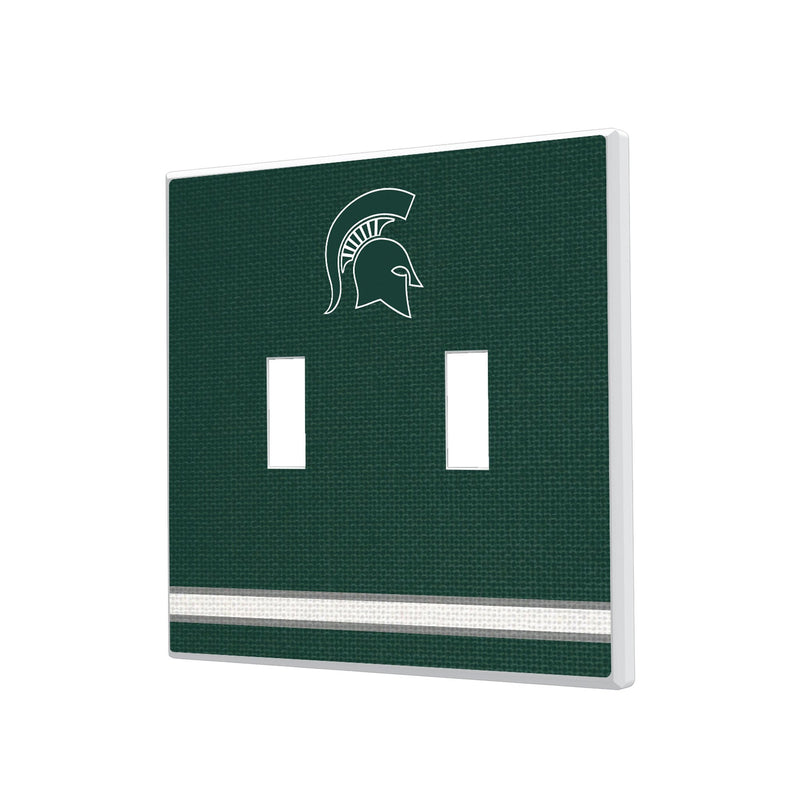 Michigan State University Spartans Stripe Hidden-Screw Light Switch Plate