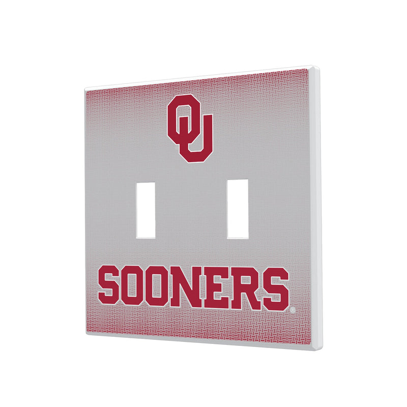 Oklahoma Sooners Linen Hidden-Screw Light Switch Plate