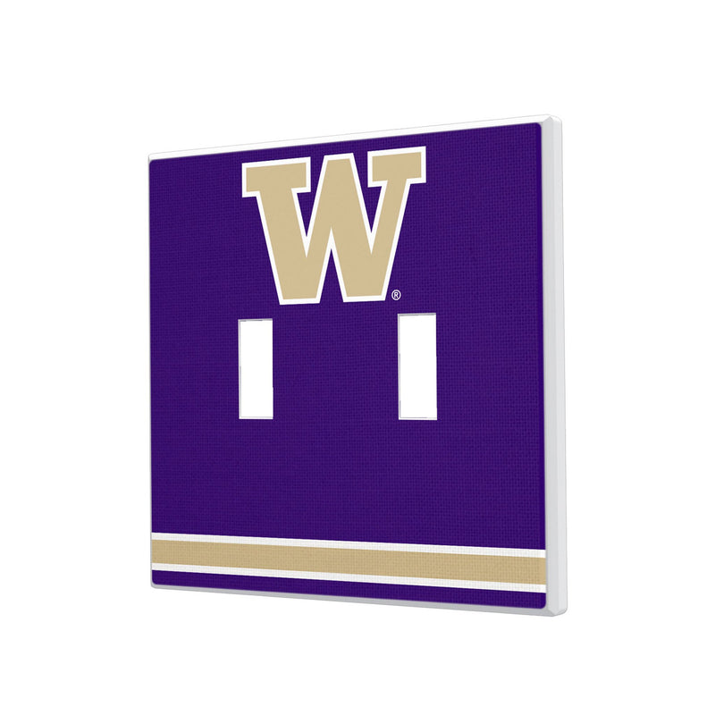 University of Washington Huskies Stripe Hidden-Screw Light Switch Plate