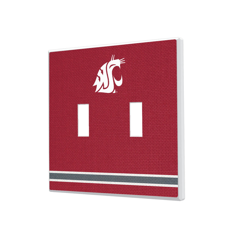 Washington State University Cougars Stripe Hidden-Screw Light Switch Plate