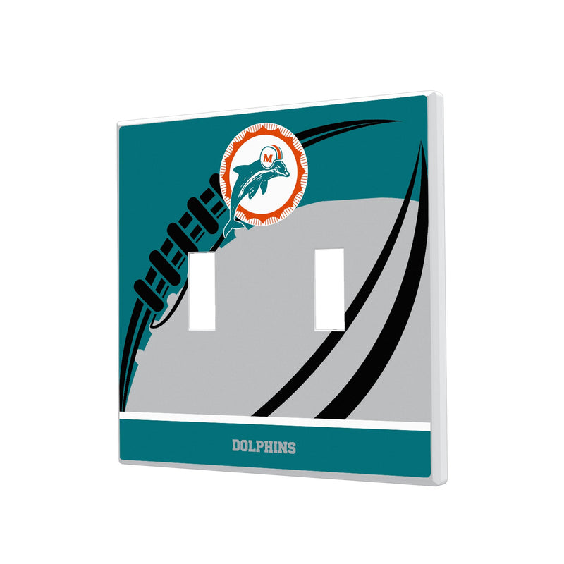 Miami Dolphins 1966-1973 Historic Collection Passtime Hidden-Screw Light Switch Plate