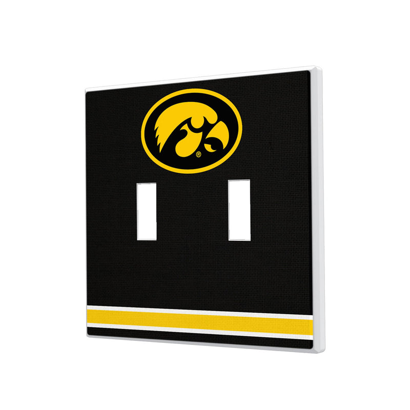 University of Iowa Hawkeyes Stripe Hidden-Screw Light Switch Plate