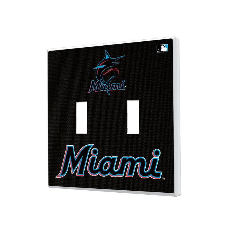 Miami Marlins Solid Hidden-Screw Light Switch Plate